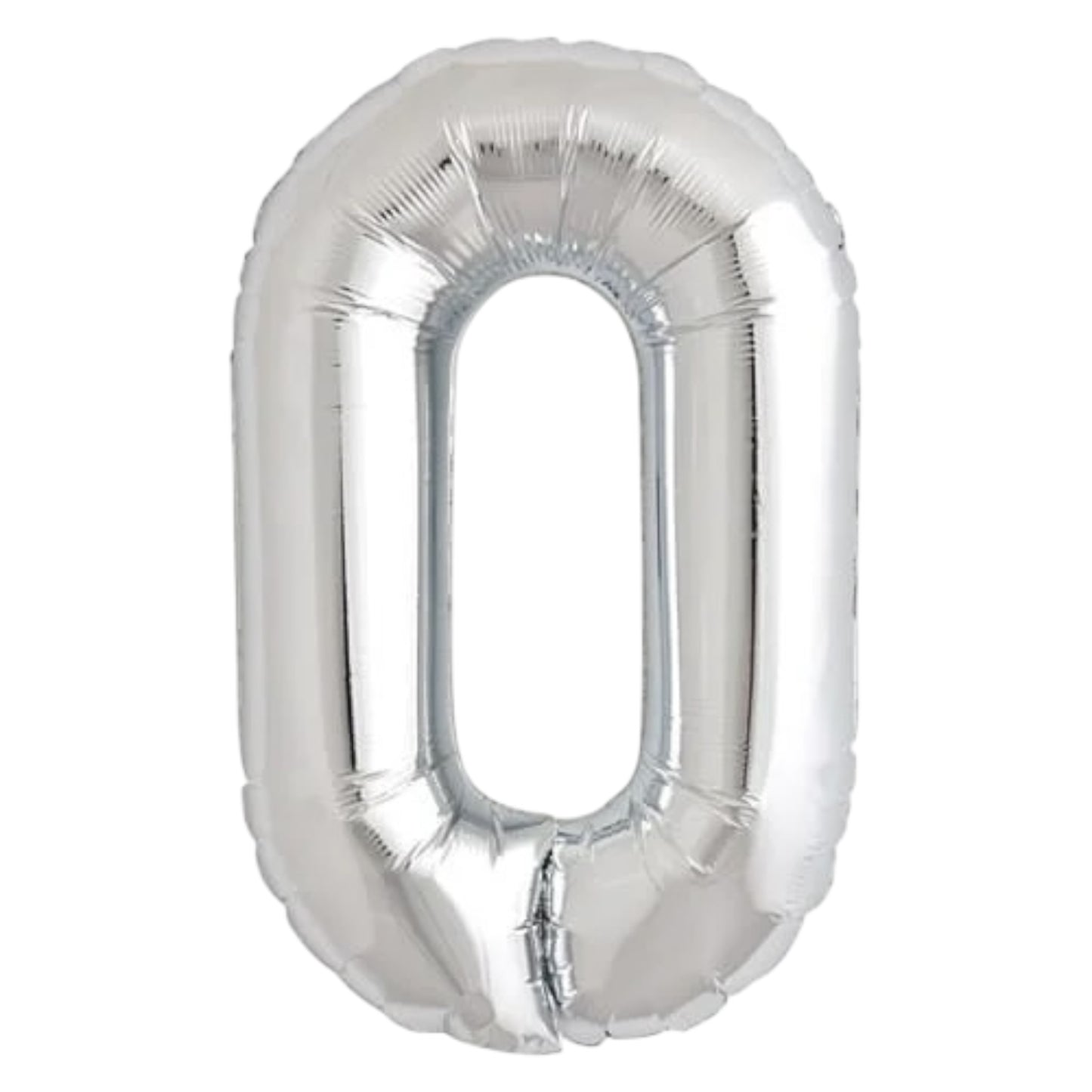 Large Silver Number Balloons