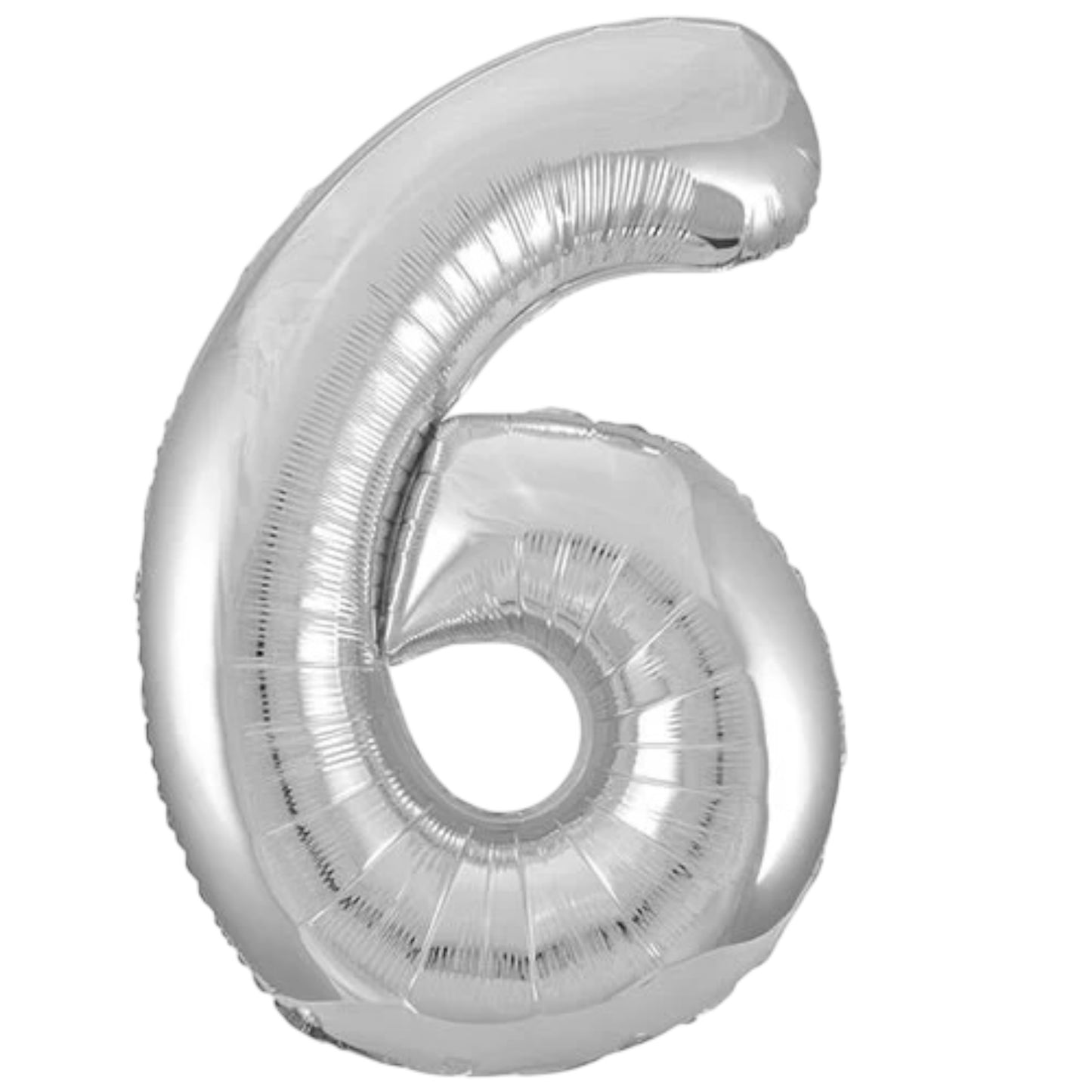 Large Silver Number Balloons