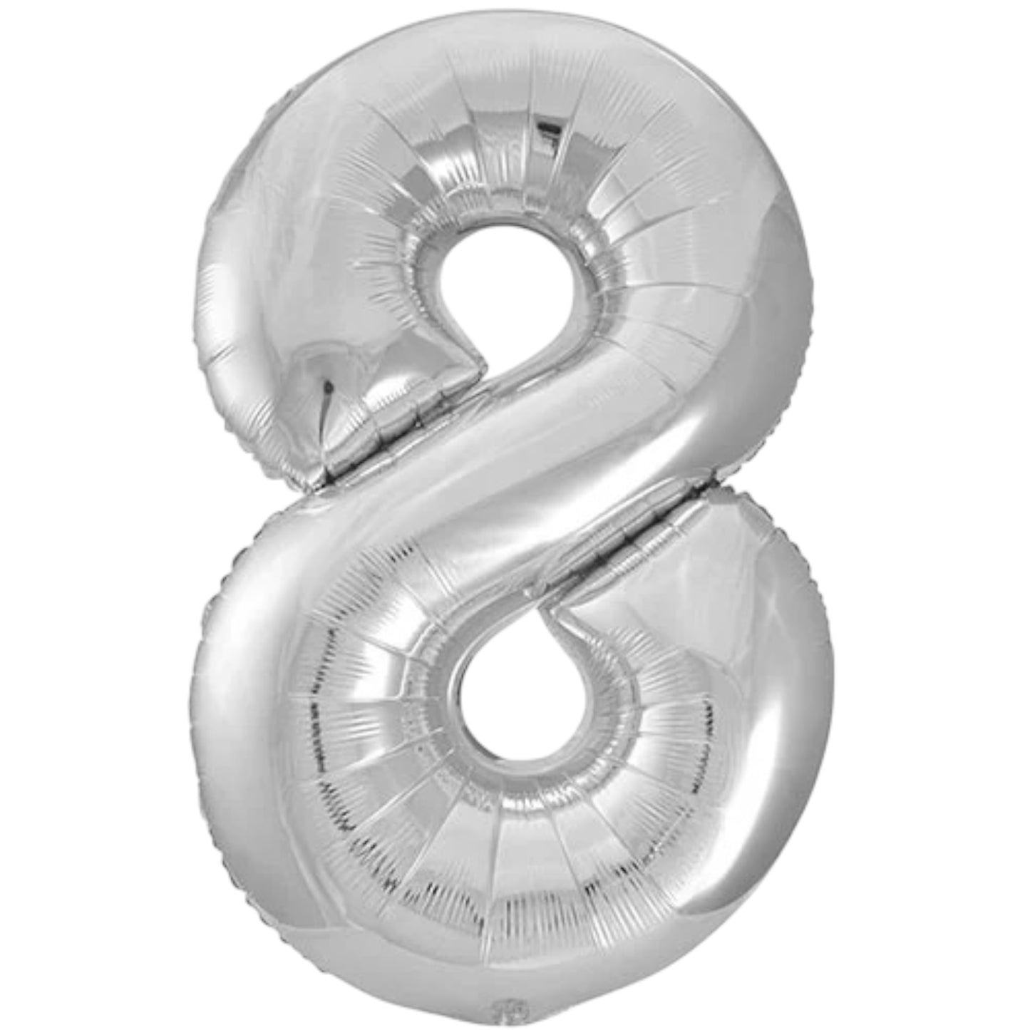 Large Silver Number Balloons