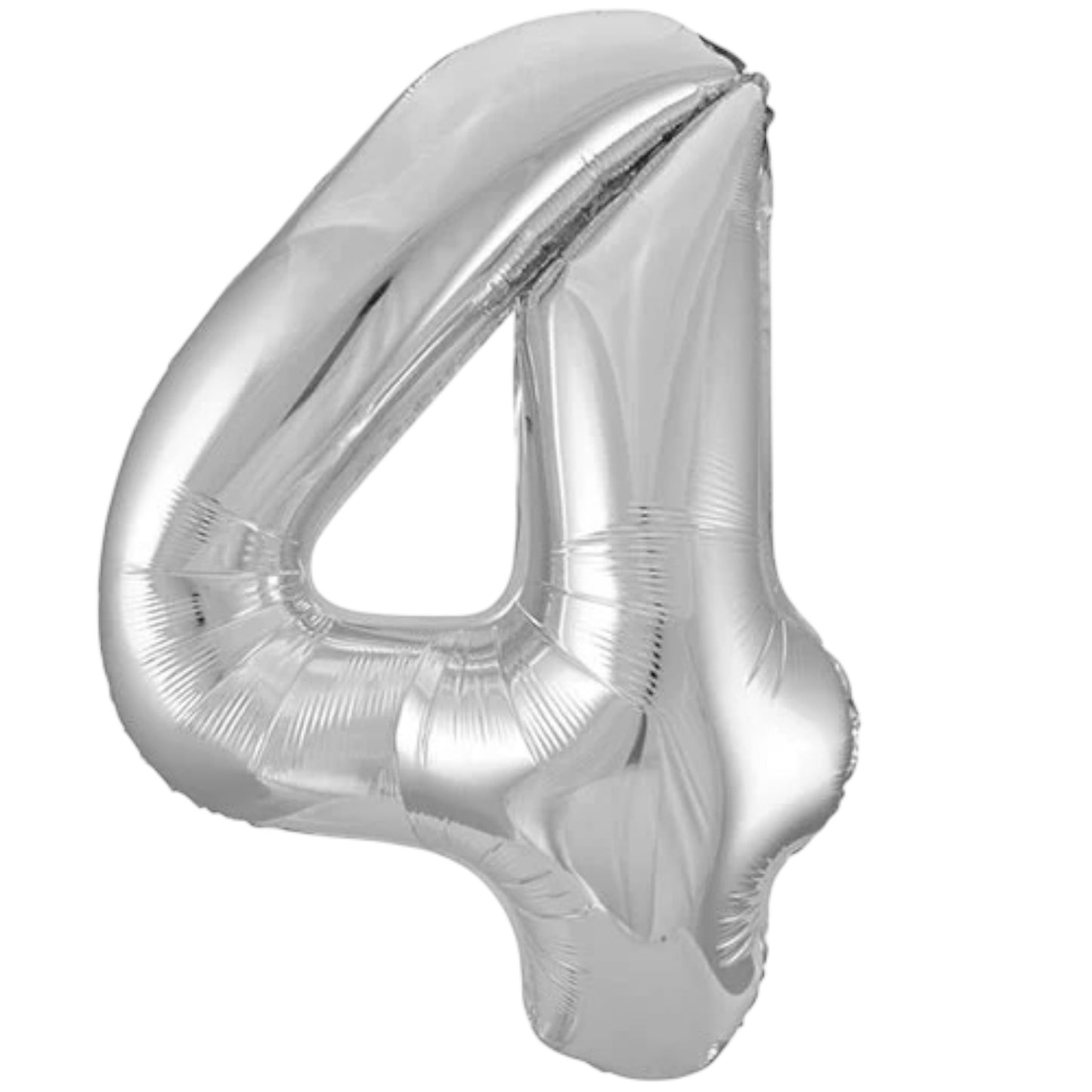Large Silver Number Balloons