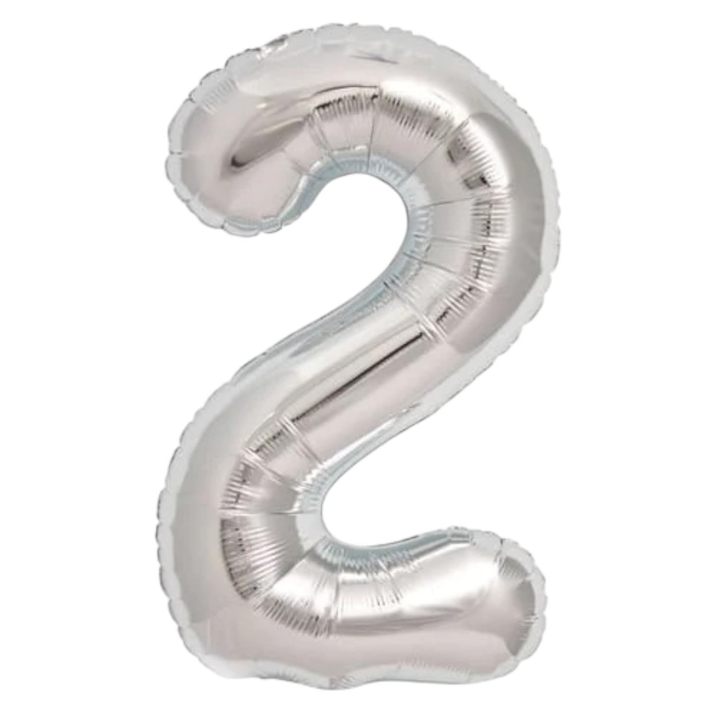 Large Silver Number Balloons