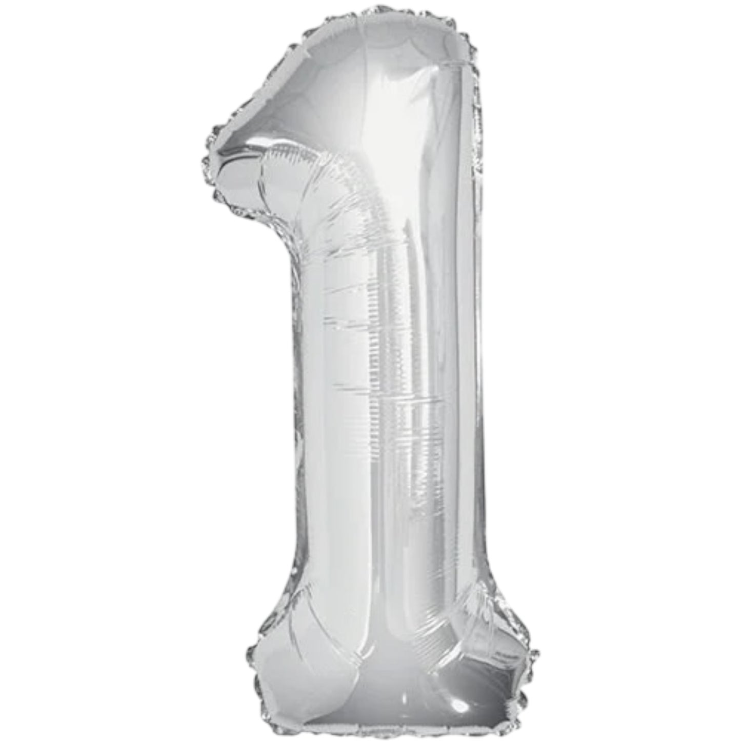 Large Silver Number Balloons
