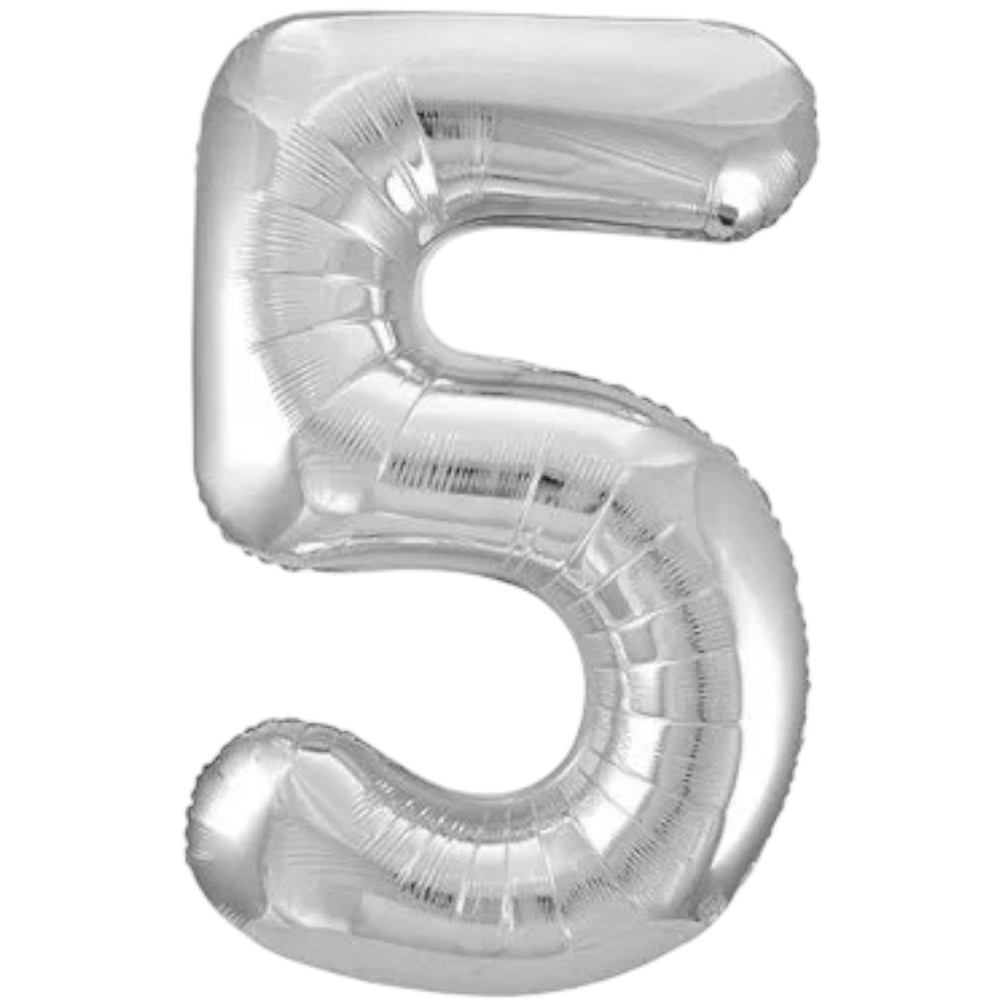 Large Silver Number Balloons